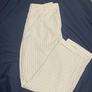 business/ business casual pants. White with black stripes
